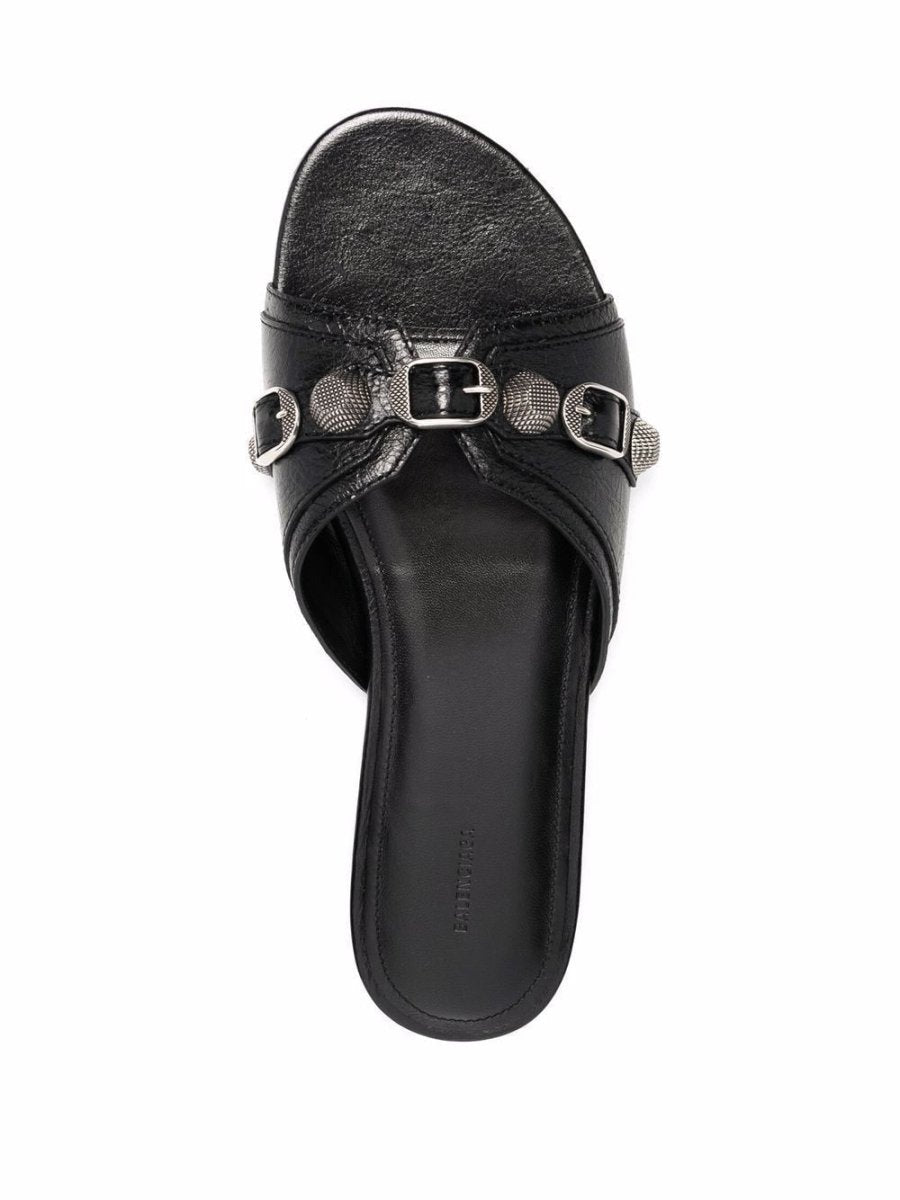 Balenciaga Cagole leather sandals - mondo moda griffe