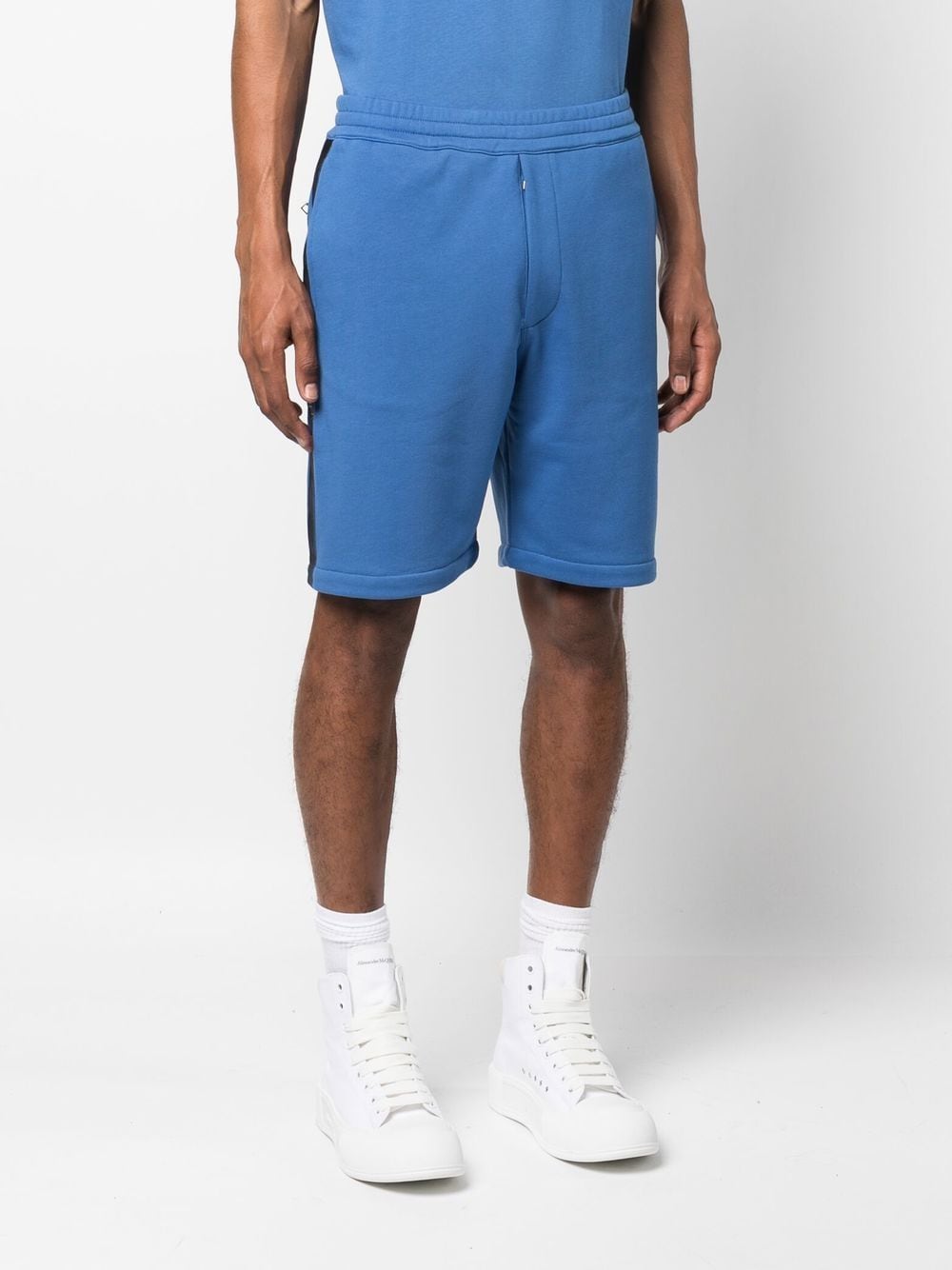 Alexander McQueen logo - tape jersey shorts - mondo moda griffe