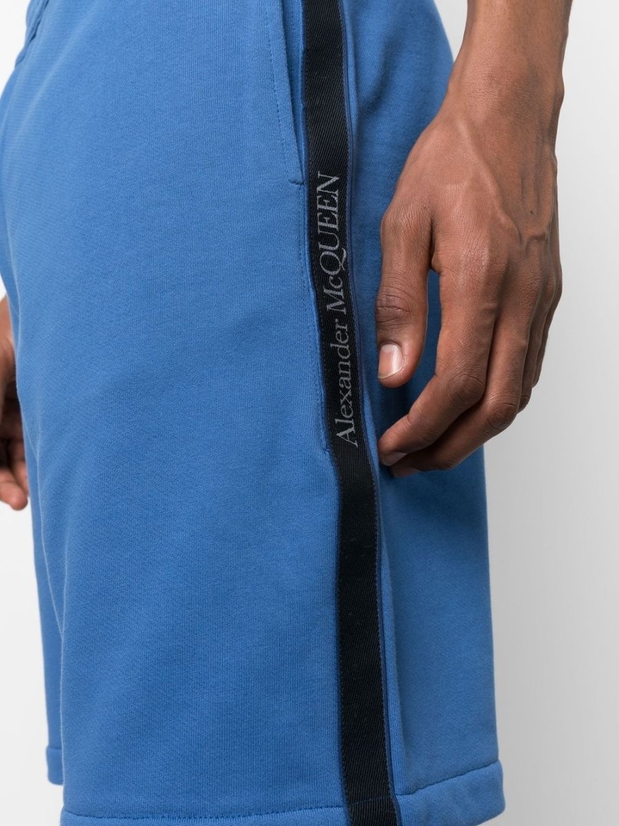Alexander McQueen logo - tape jersey shorts - mondo moda griffe