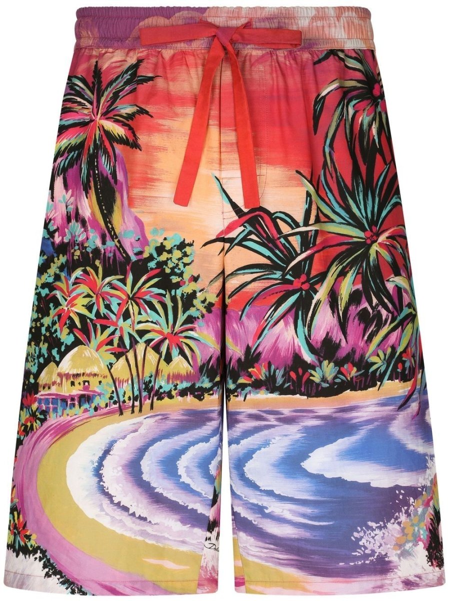 Dolce & Gabbana graphic - print bermuda shorts - mondo moda griffe