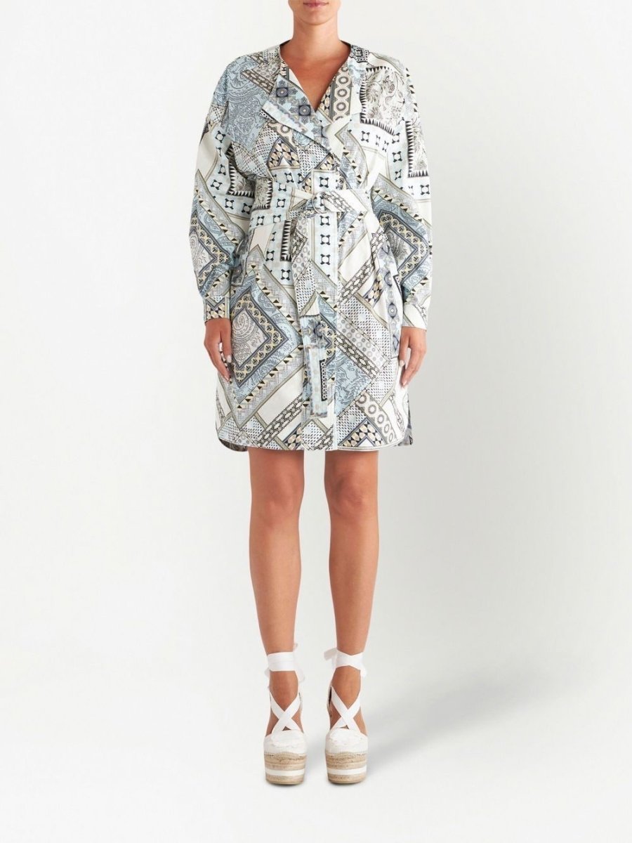 Etro Mix - print belted dress - mondo moda griffe