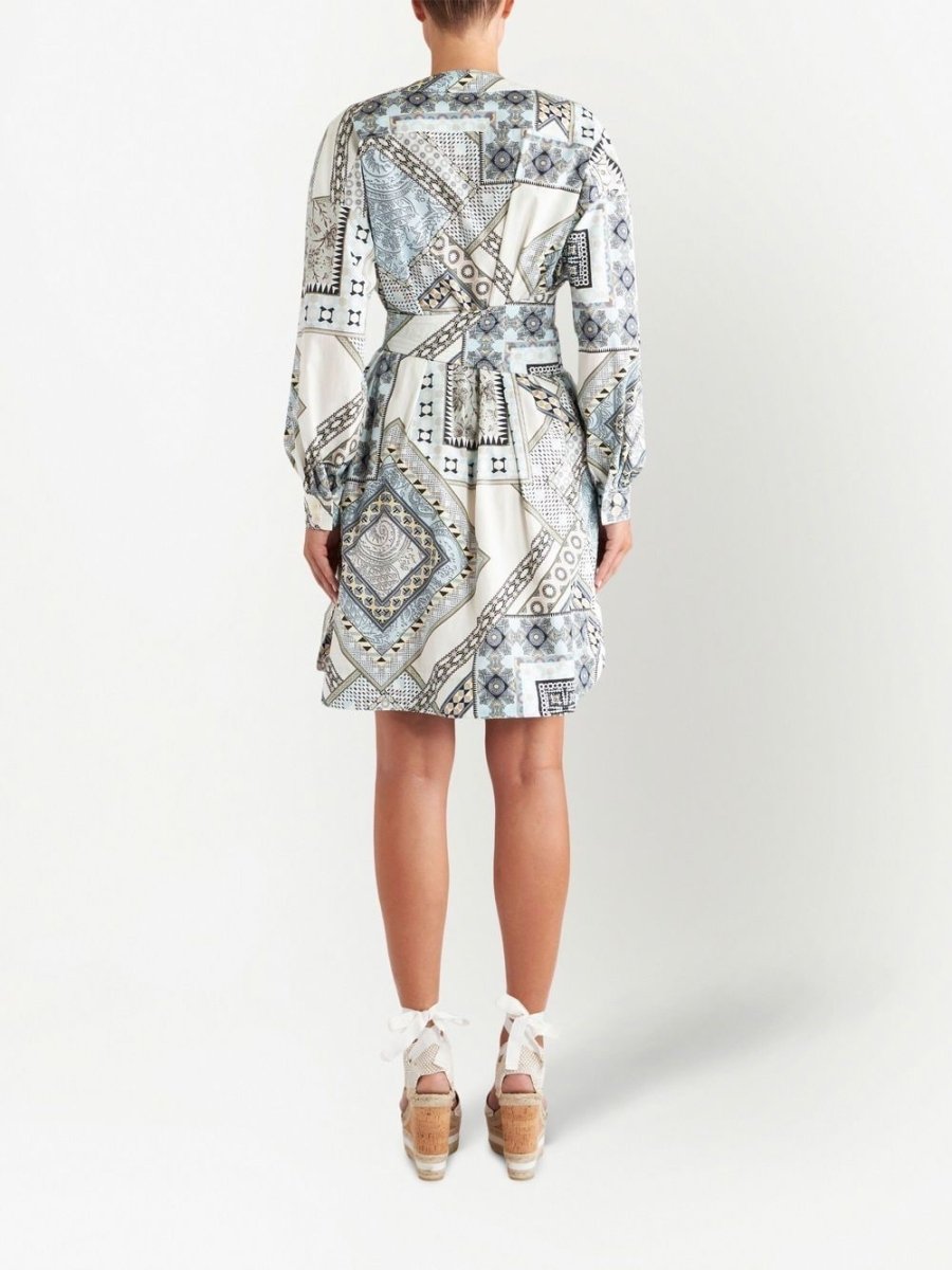 Etro Mix - print belted dress - mondo moda griffe