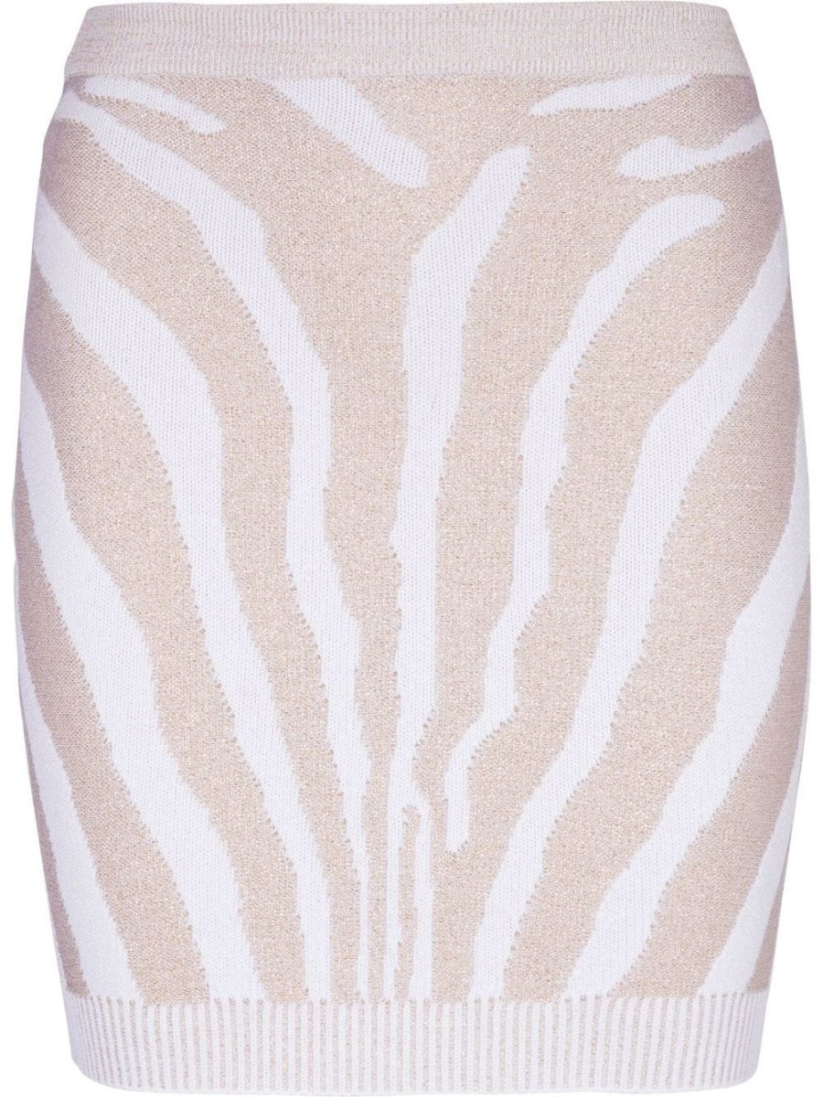Balmain Zebra knit short skirt - mondo moda griffe