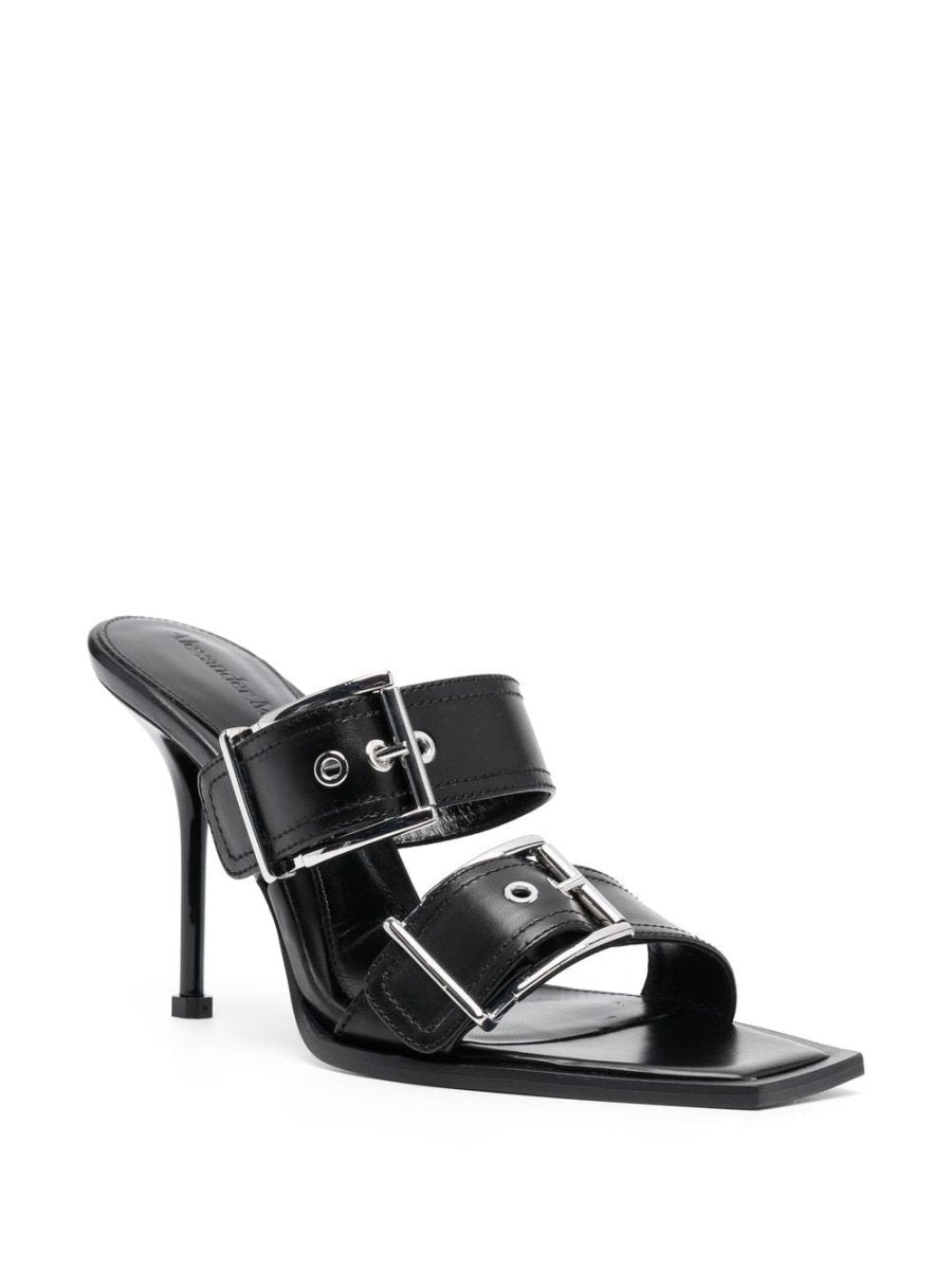 Alexander McQueen 100mm Buckled Leather Sandals - mondo moda griffe