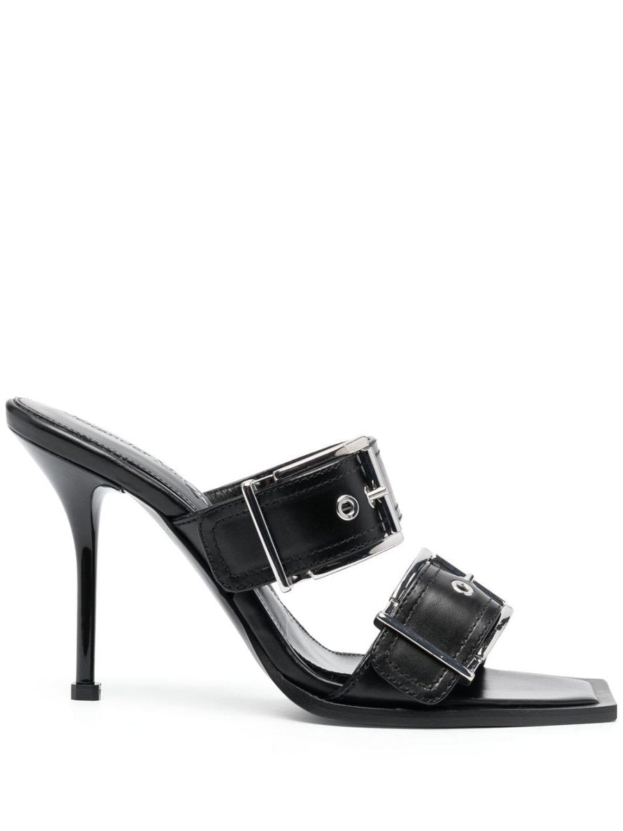 Alexander McQueen 100mm Buckled Leather Sandals - mondo moda griffe