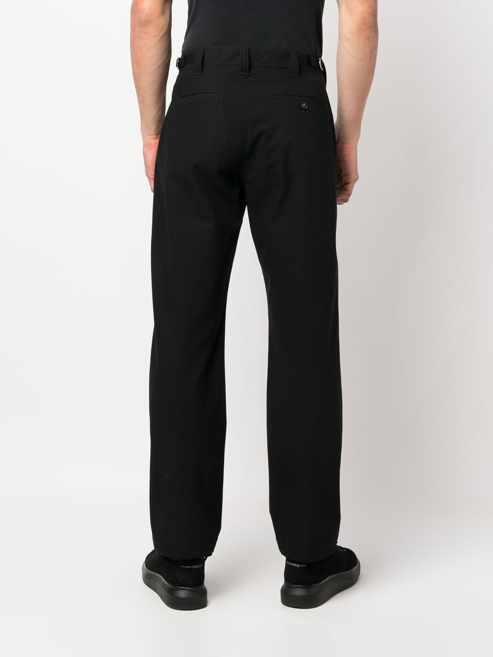 Alexander McQueen drawstring - hem Cotton Trousers - mondo moda griffe