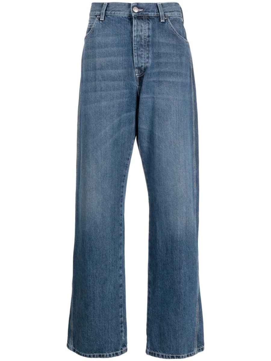 Alexander Mcqueen wide - leg panelled jeans - mondo moda griffe