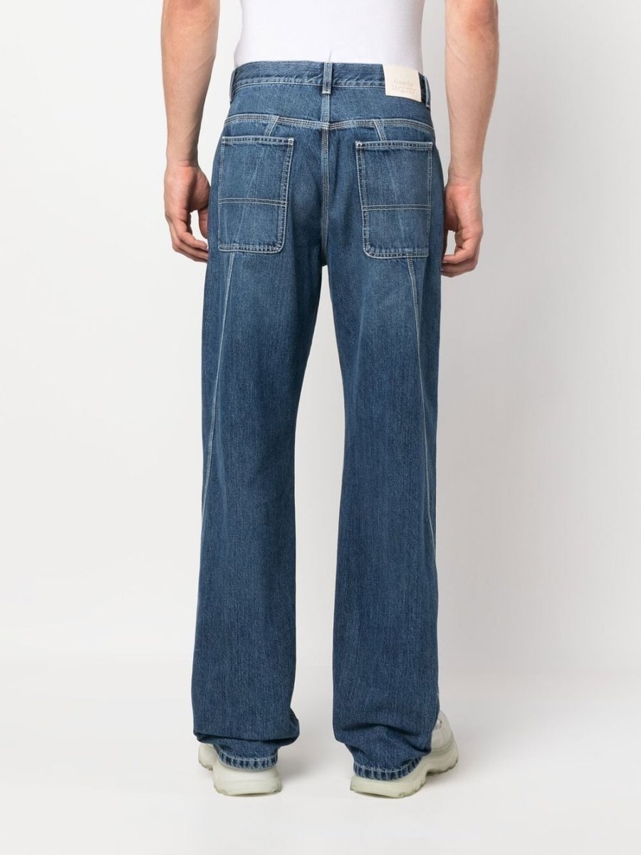 Alexander Mcqueen wide - leg panelled jeans - mondo moda griffe