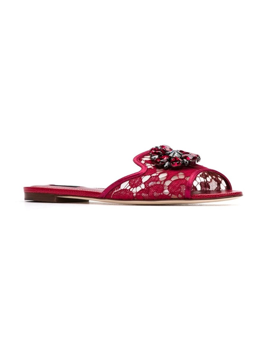 Dolce & Gabbana Rainbow Lace brooch - detail sandals - mondo moda griffe