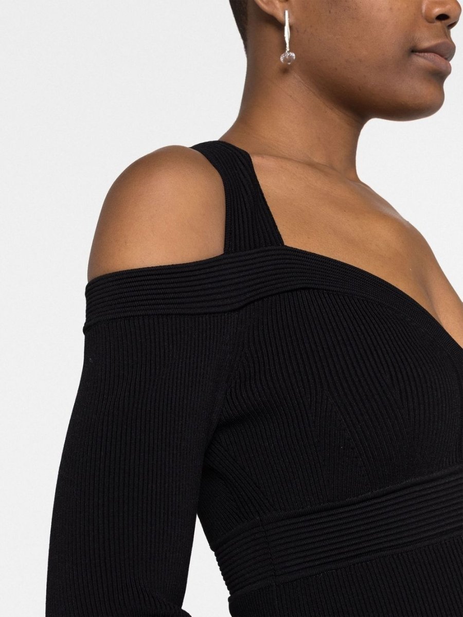 Alexander McQueen Short knitted dress with V - neck - mondo moda griffe