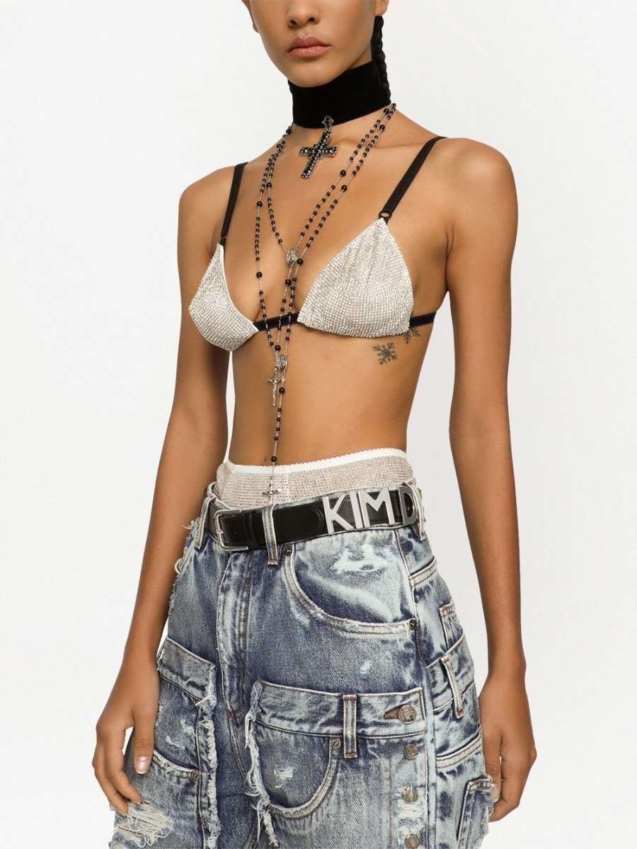 Dolce & Gabbana logo - lettering Leather Belt - mondo moda griffe