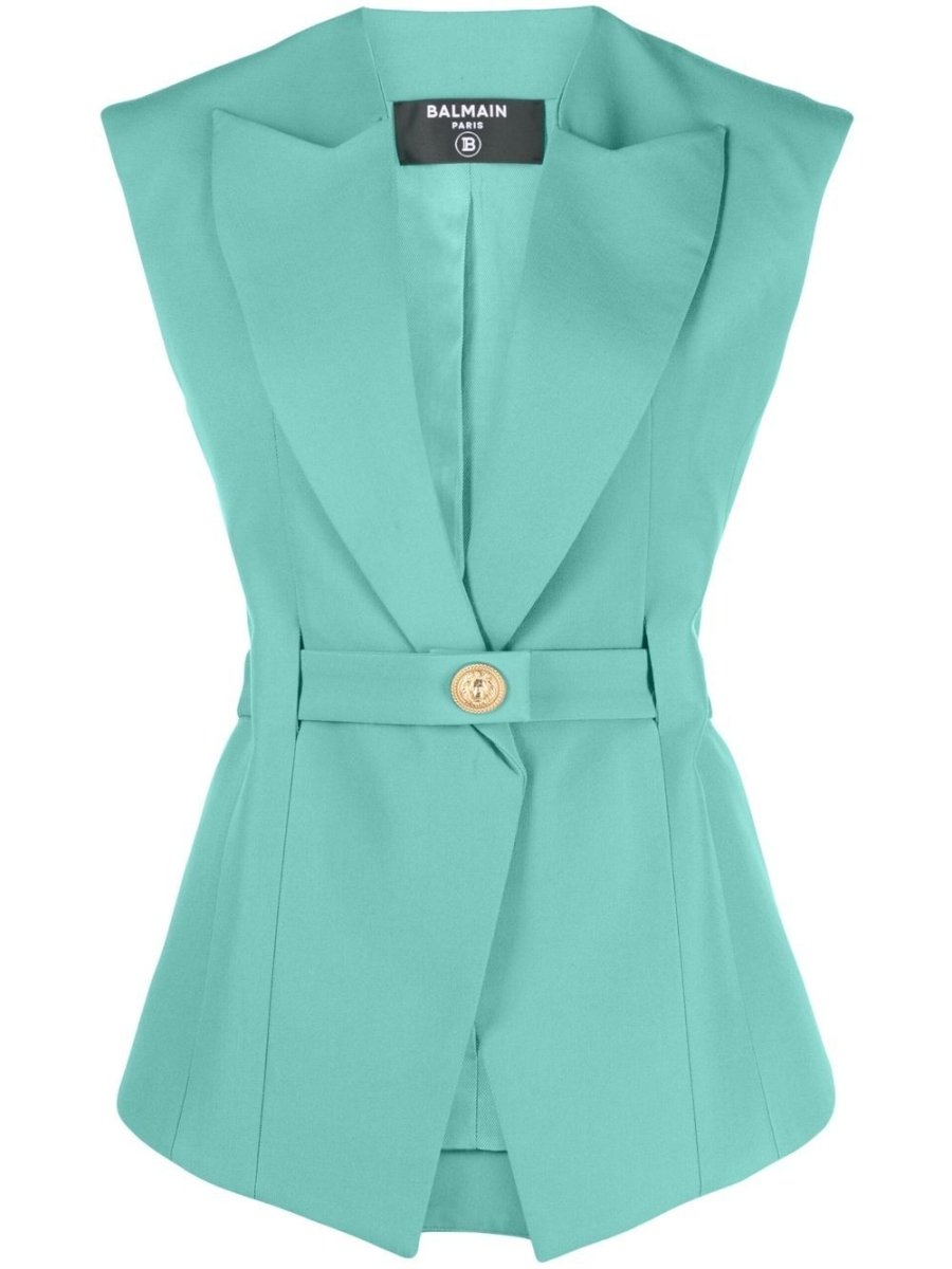 Balmain Sleeveless belted jacket - mondo moda griffe