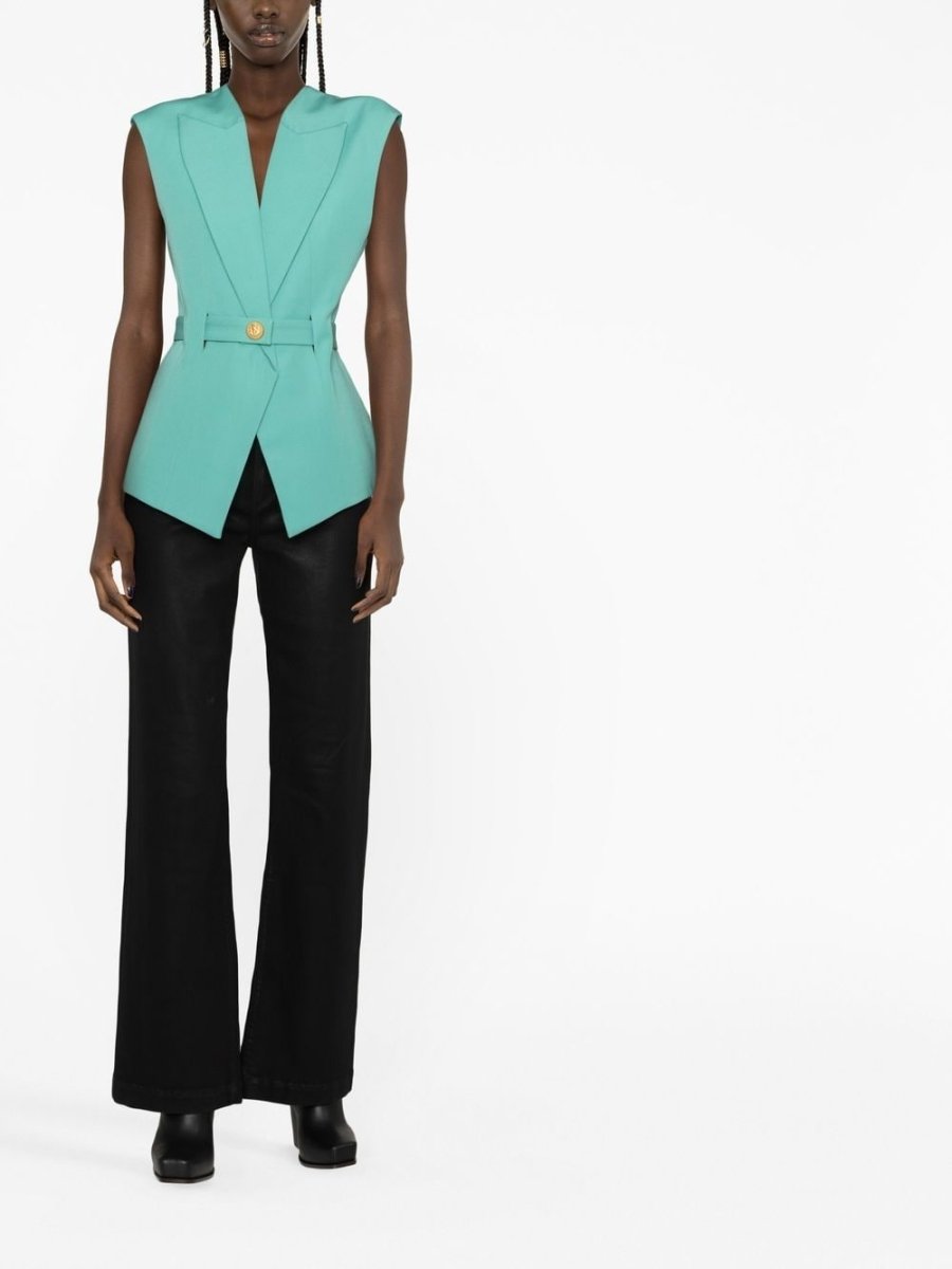 Balmain Sleeveless belted jacket - mondo moda griffe