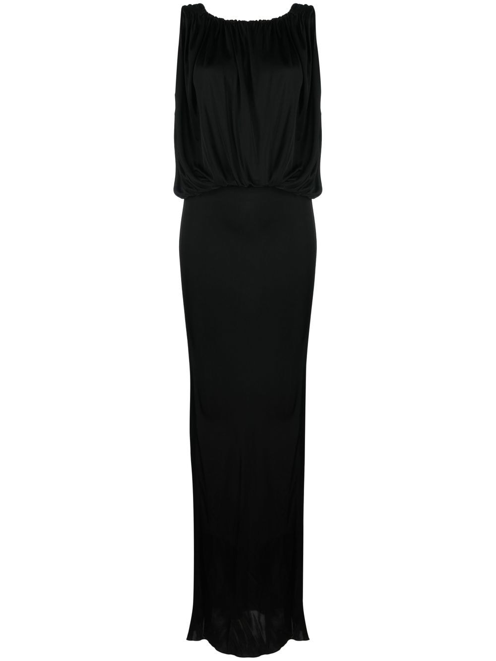 Saint Laurent draped sleeveless jersey dress - mondo moda griffe