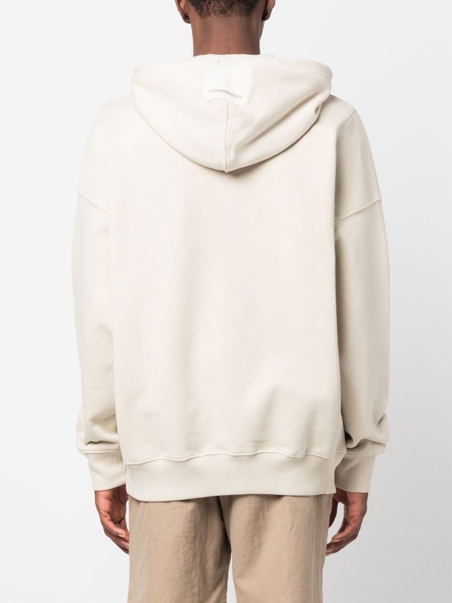 Emporio Armani cotton hoodie with logo - mondo moda griffe