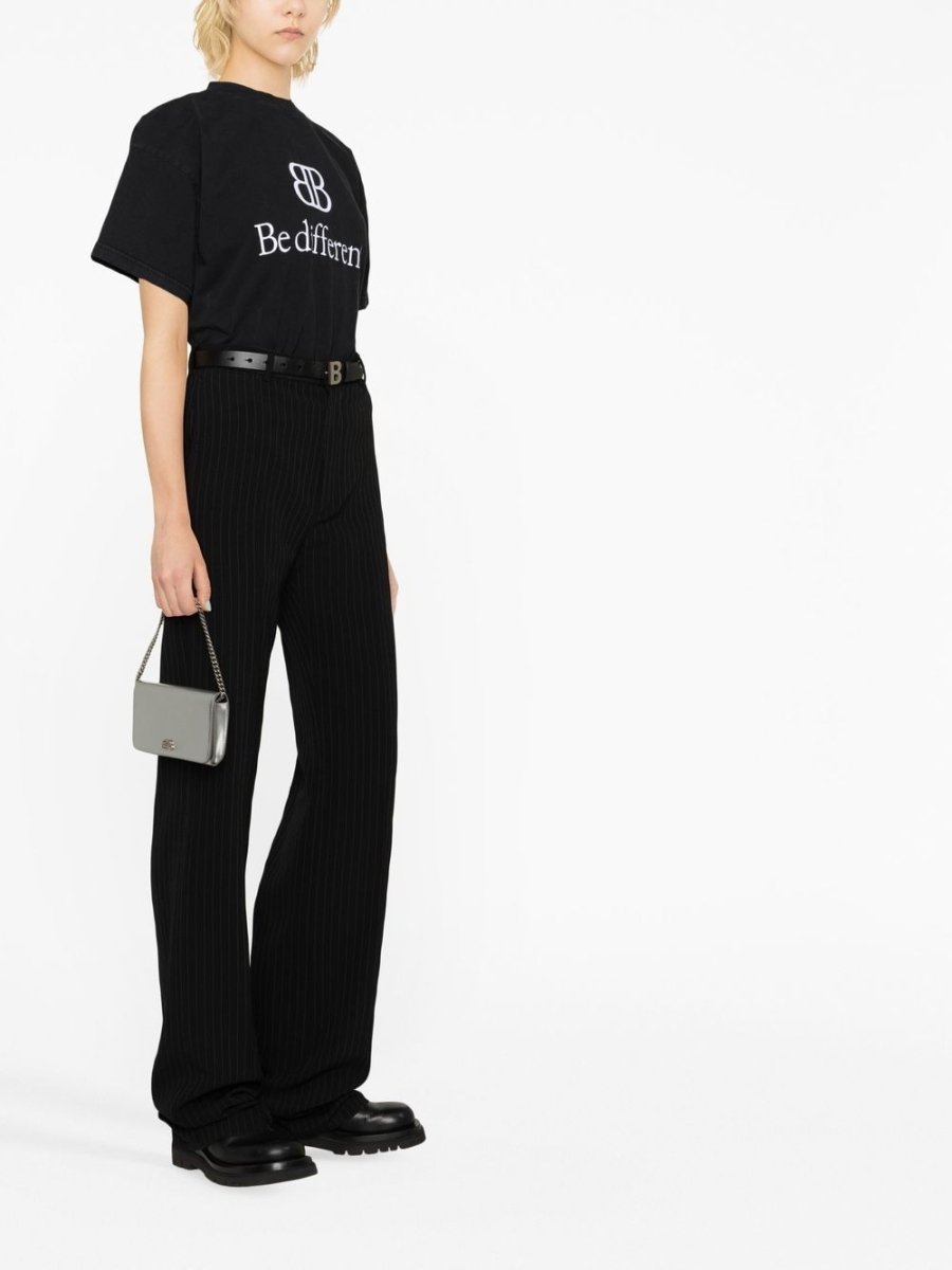 Balenciaga pinstripe straight - leg trousers - mondo moda griffe