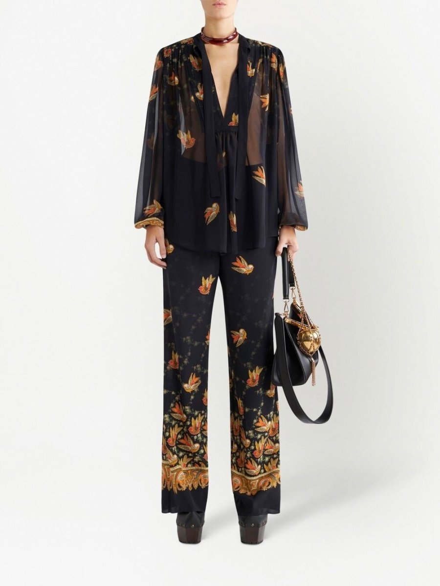 Etro Straight trousers with paisley print - mondo moda griffe