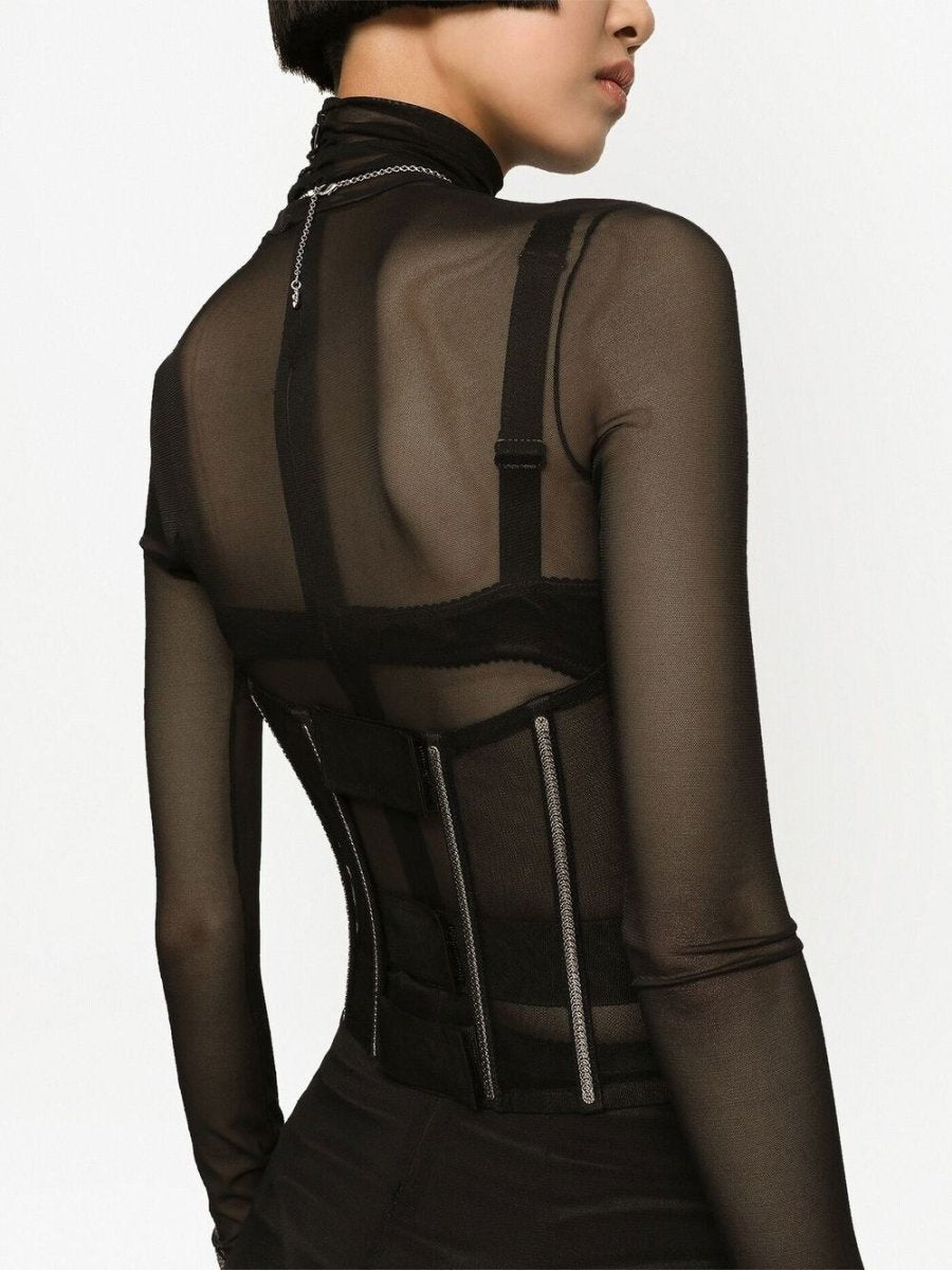 Dolce & Gabbana Tulle corset belt with boning - mondo moda griffe