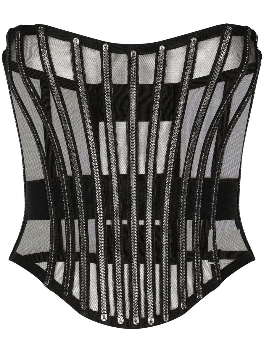 Dolce & Gabbana Tulle corset belt with boning - mondo moda griffe