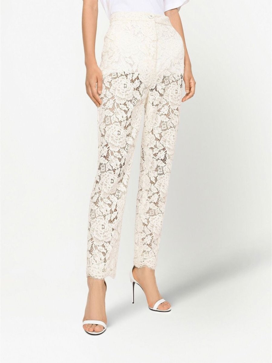 Dolce & Gabbana Floral lace trousers - mondo moda griffe