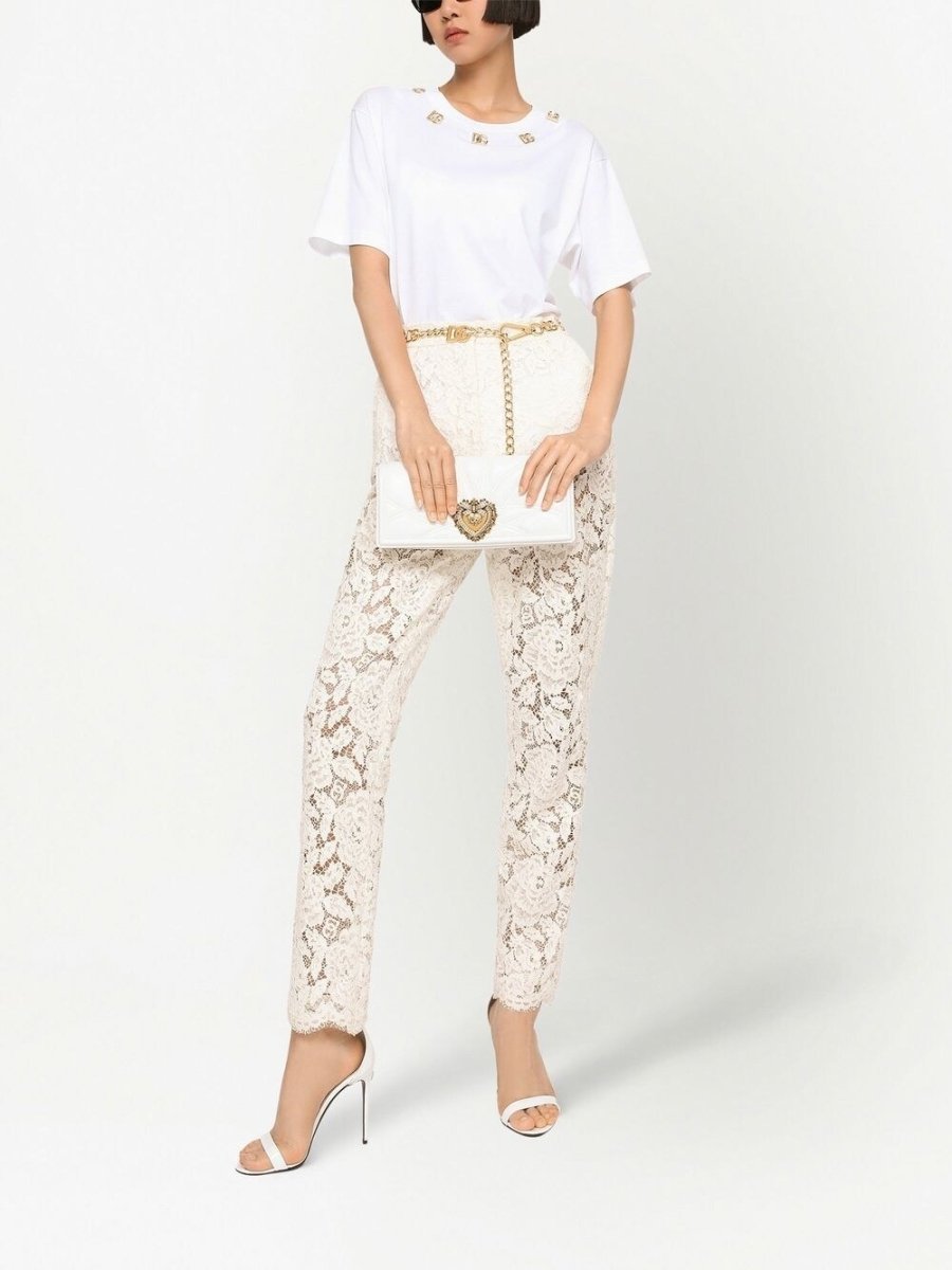 Dolce & Gabbana Floral lace trousers - mondo moda griffe