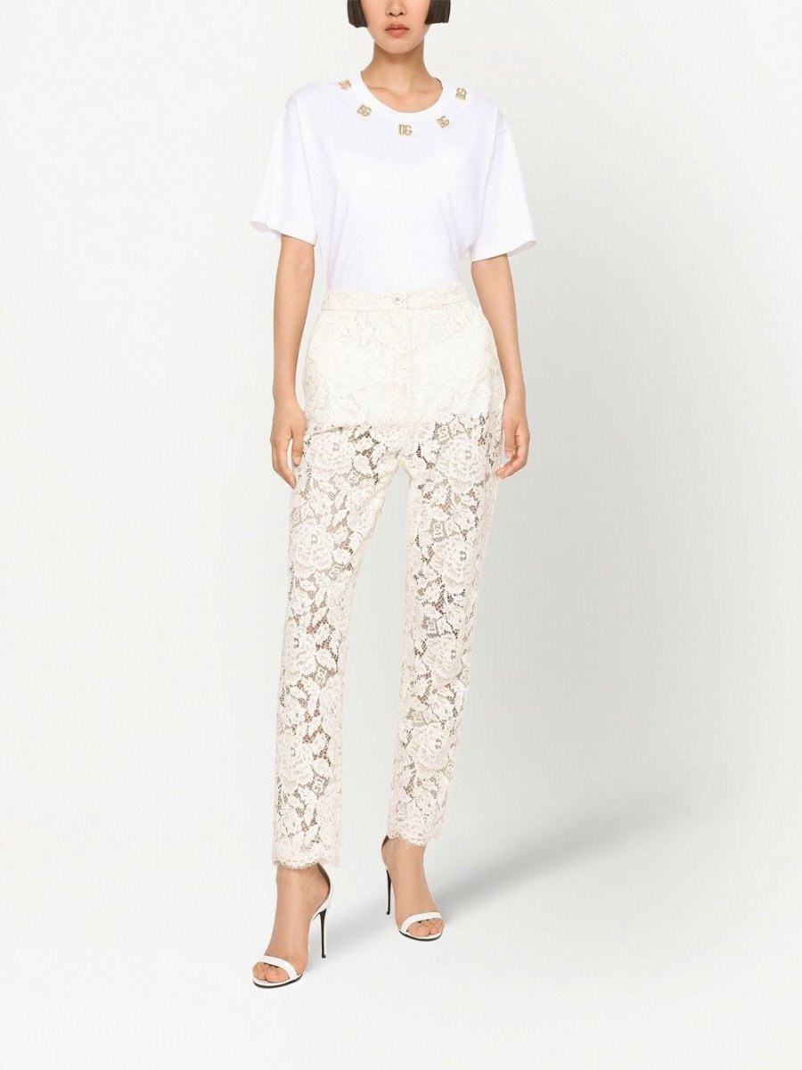 Dolce & Gabbana Floral lace trousers - mondo moda griffe
