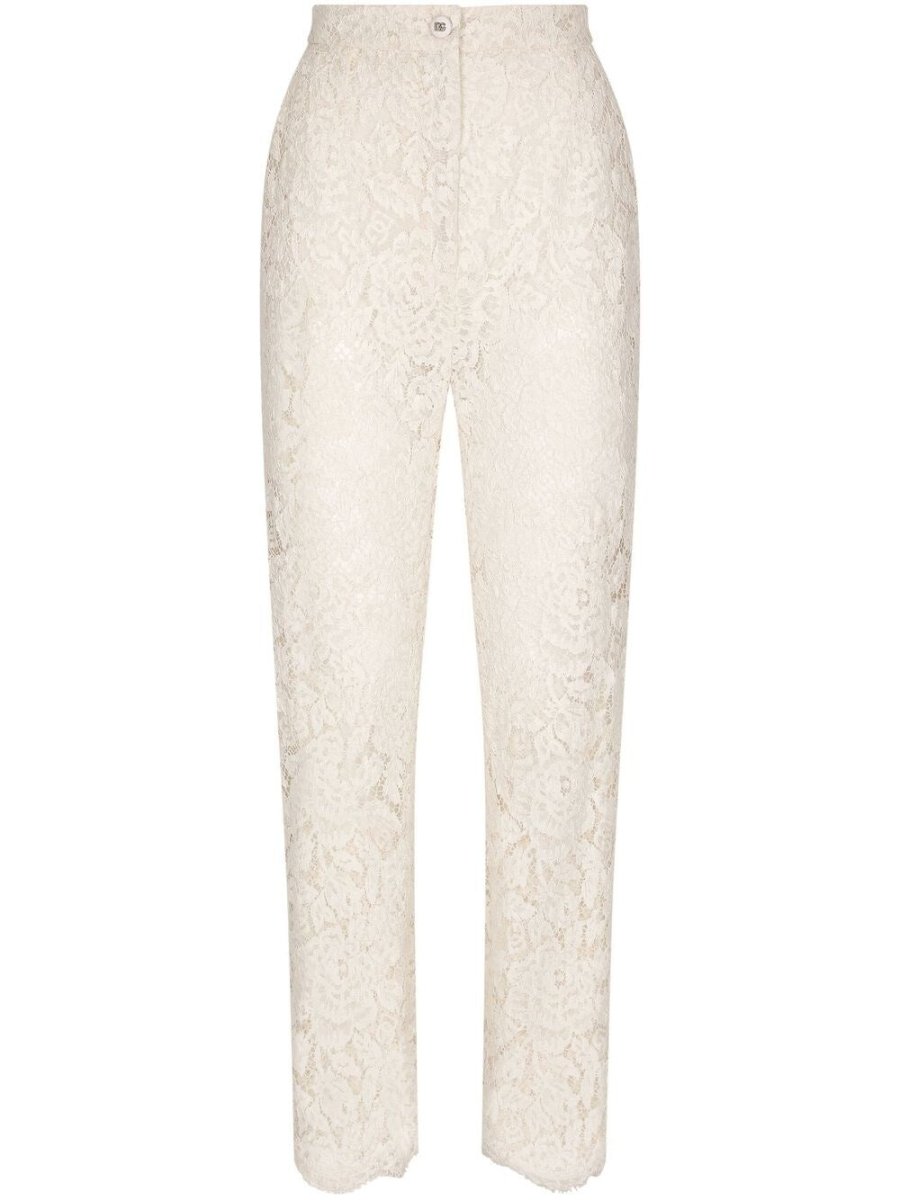 Dolce & Gabbana Floral lace trousers - mondo moda griffe