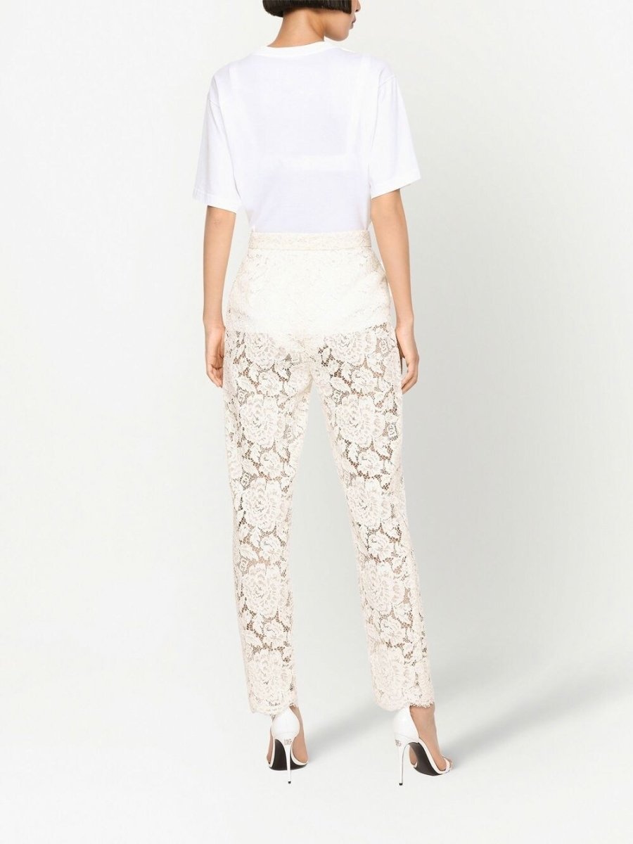 Dolce & Gabbana Floral lace trousers - mondo moda griffe