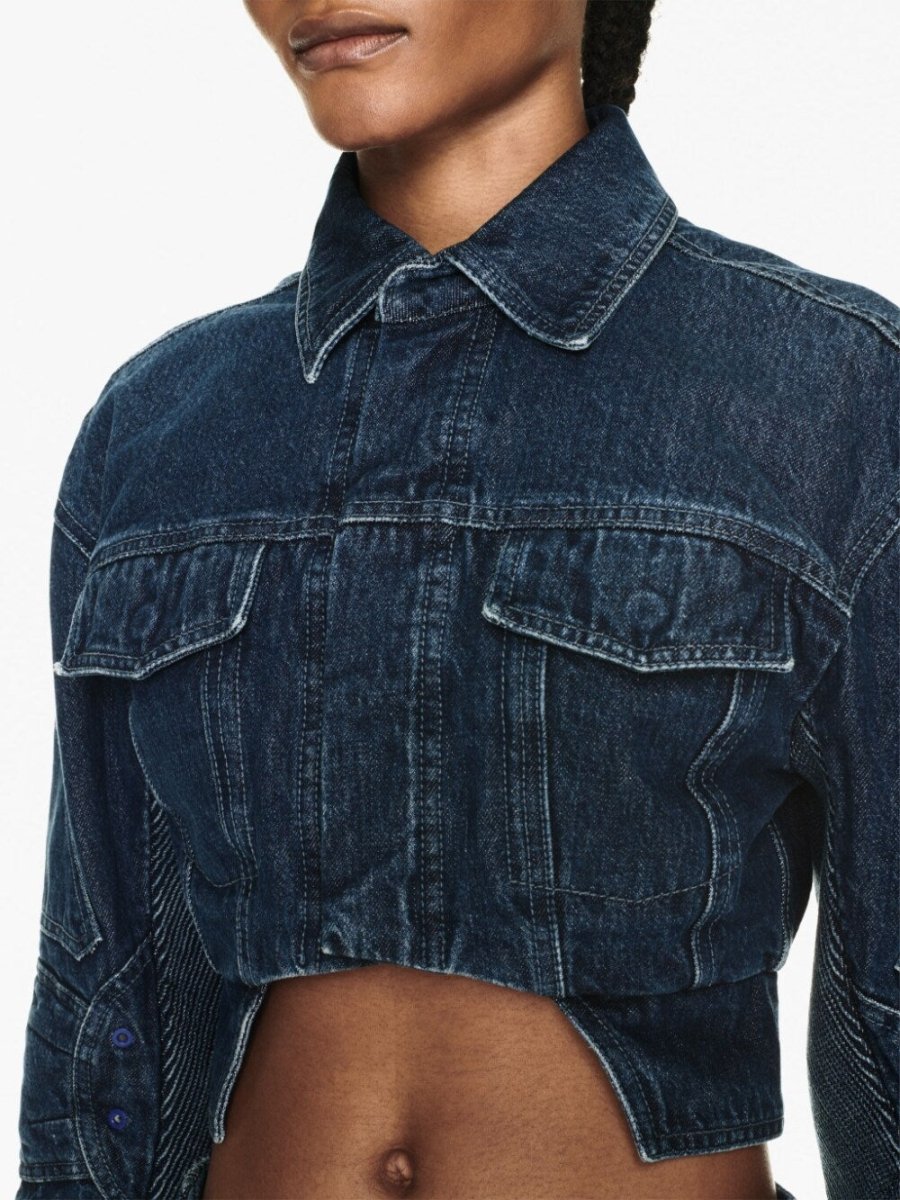 Off White Cropped denim jacket - mondo moda griffe