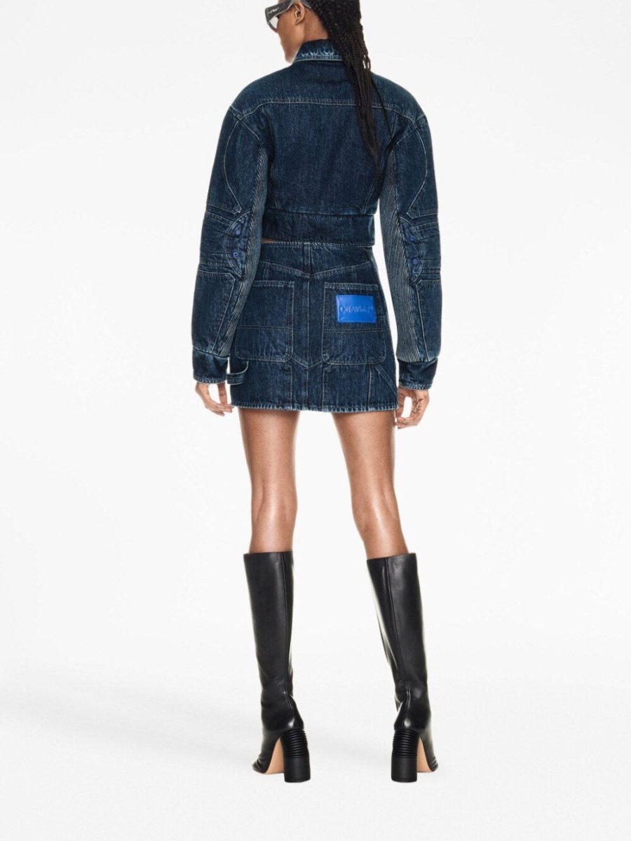 Off White Cropped denim jacket - mondo moda griffe