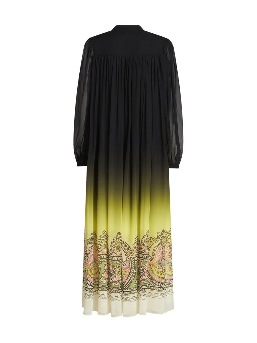 Etro Silk dress with paisley print and gradient effect - mondo moda griffe