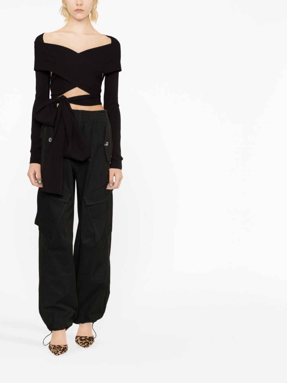 Dolce & Gabbana cut - out Wrap Top - mondo moda griffe