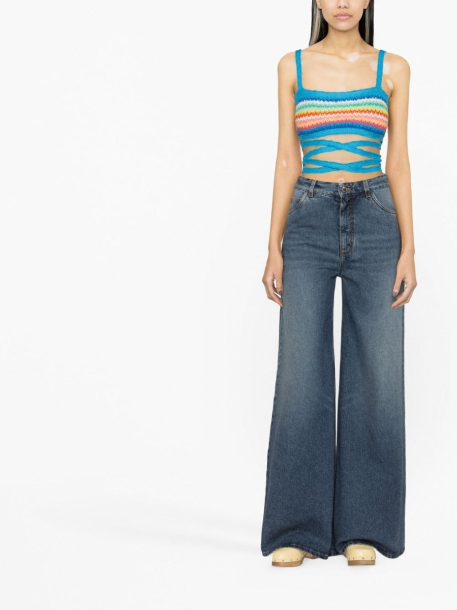 Alanui Top Blue - mondo moda griffe