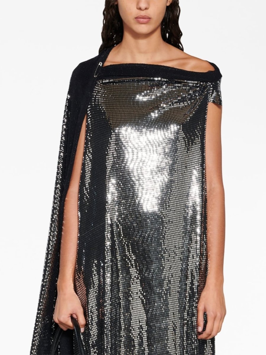 Balenciaga Metallic Effect Midi Dress - mondo moda griffe