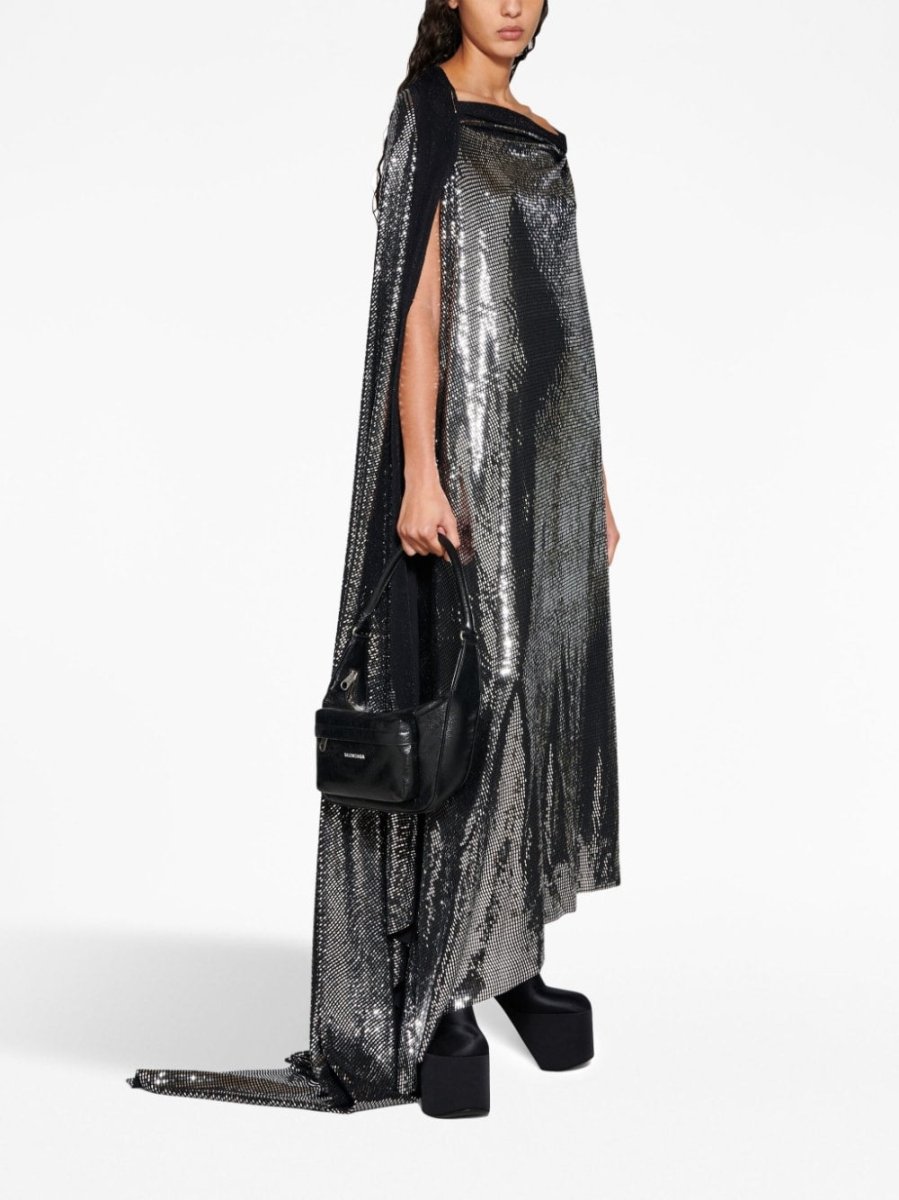 Balenciaga Metallic Effect Midi Dress - mondo moda griffe
