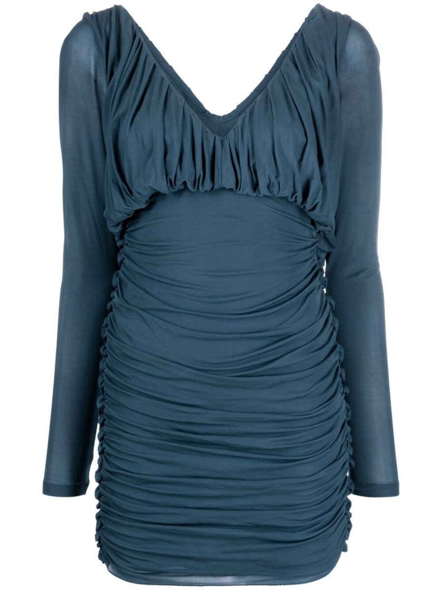 Saint Laurent draped mini dress - mondo moda griffe