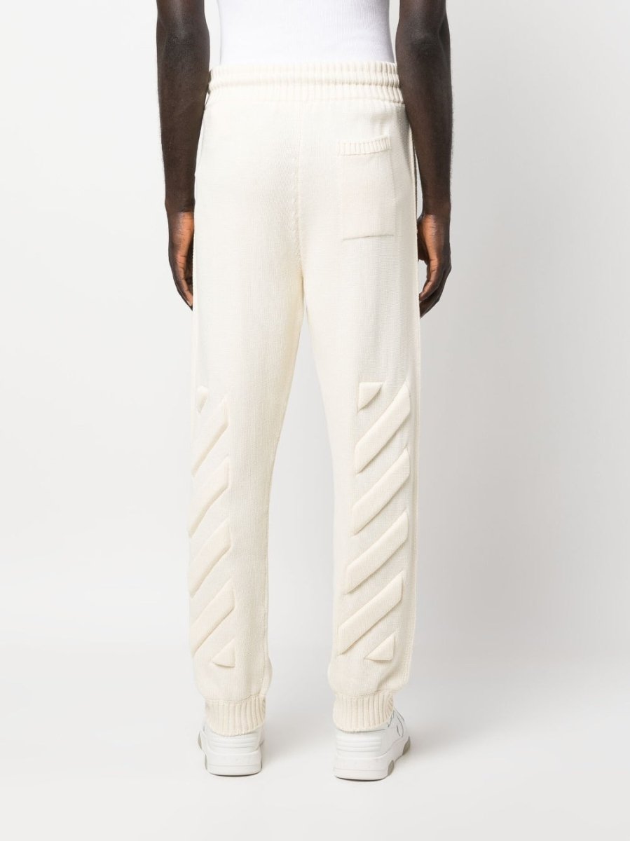 Off White Diag - stripe knitted track pants - mondo moda griffe