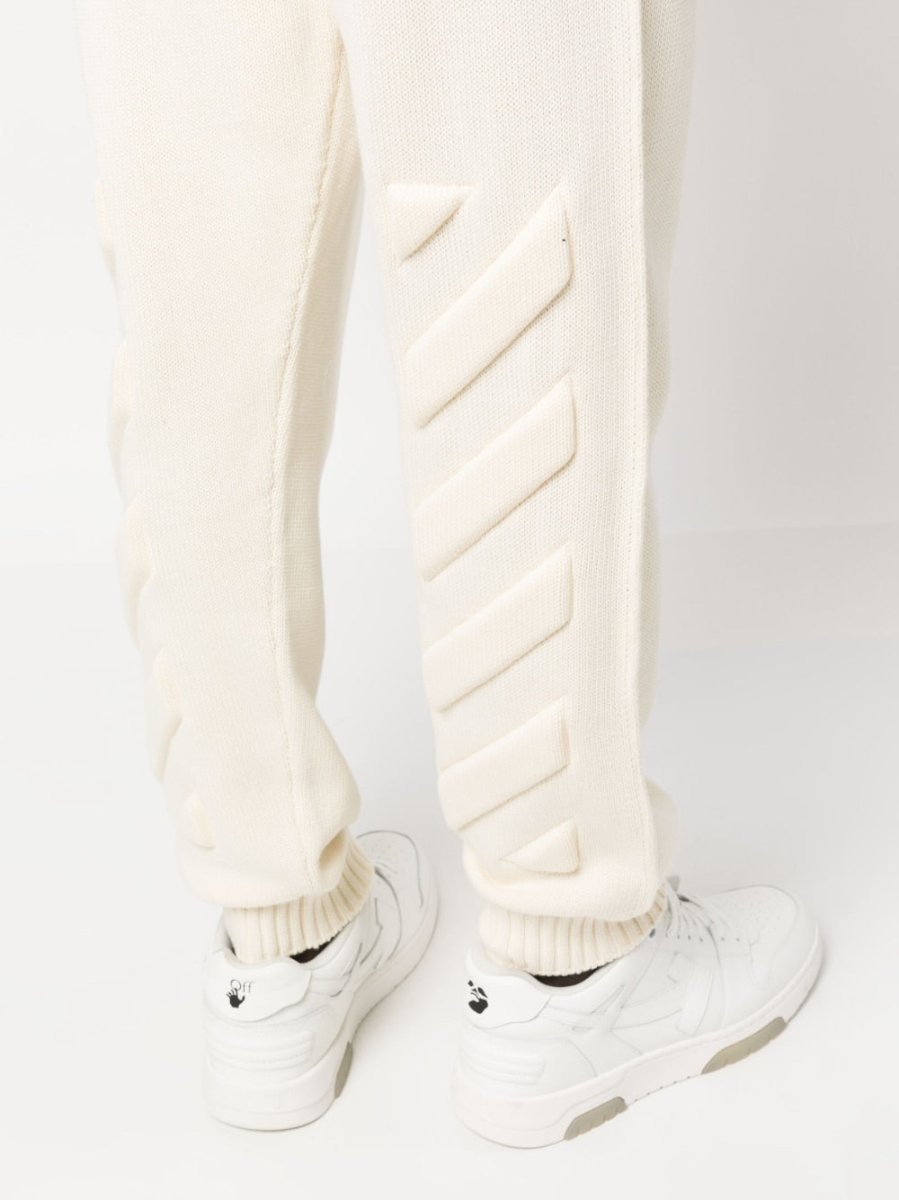 Off White Diag - stripe knitted track pants - mondo moda griffe