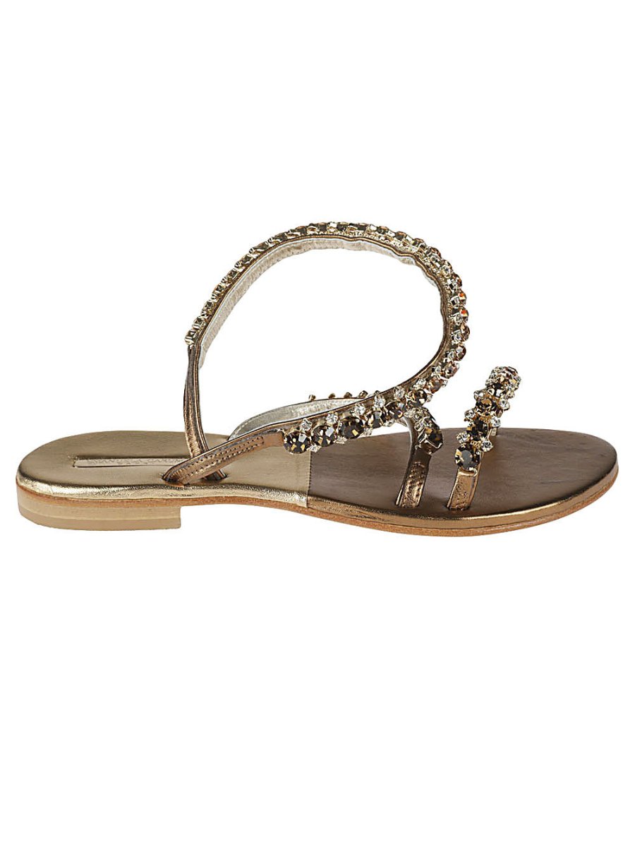 Emanuela Caruso Sandals Golden - mondo moda griffe