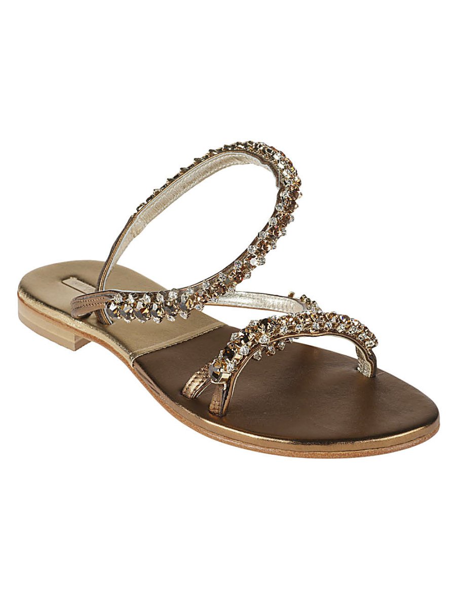 Emanuela Caruso Sandals Golden - mondo moda griffe