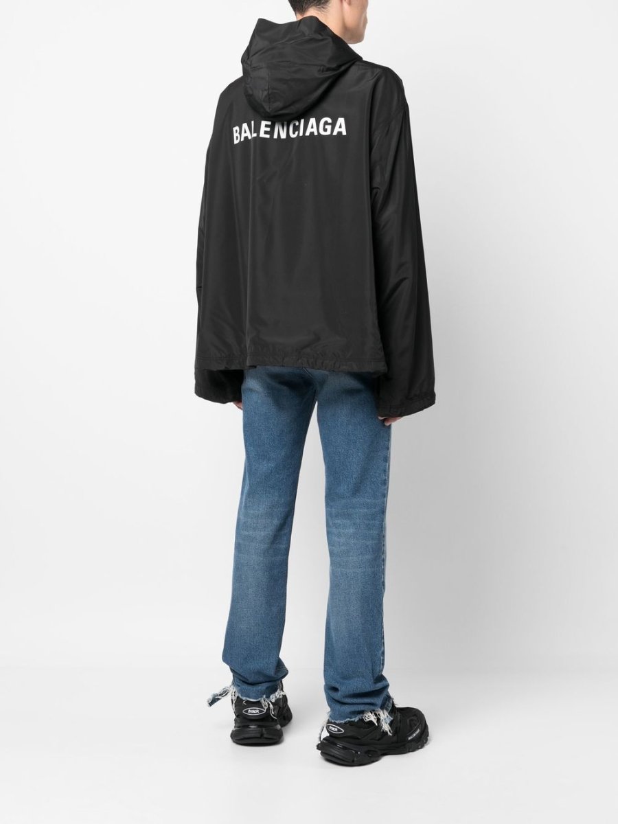 Balenciaga logo - print Hooded Windbreaker - mondo moda griffe