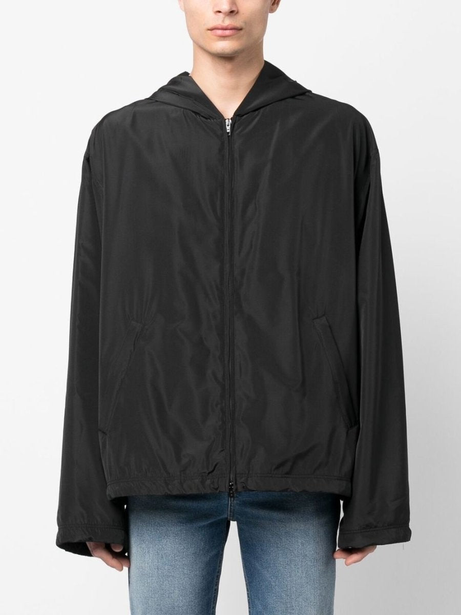Balenciaga logo - print Hooded Windbreaker - mondo moda griffe