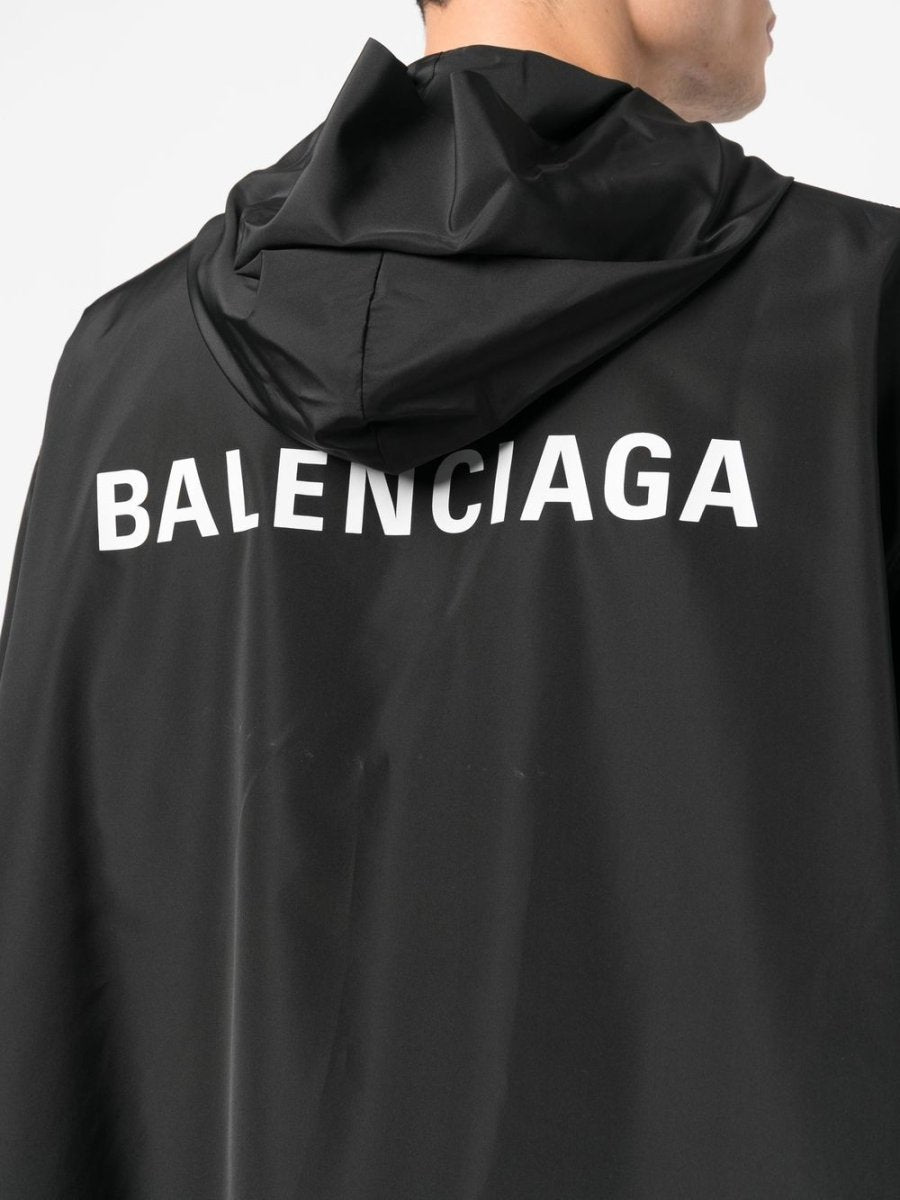 Balenciaga logo - print Hooded Windbreaker - mondo moda griffe
