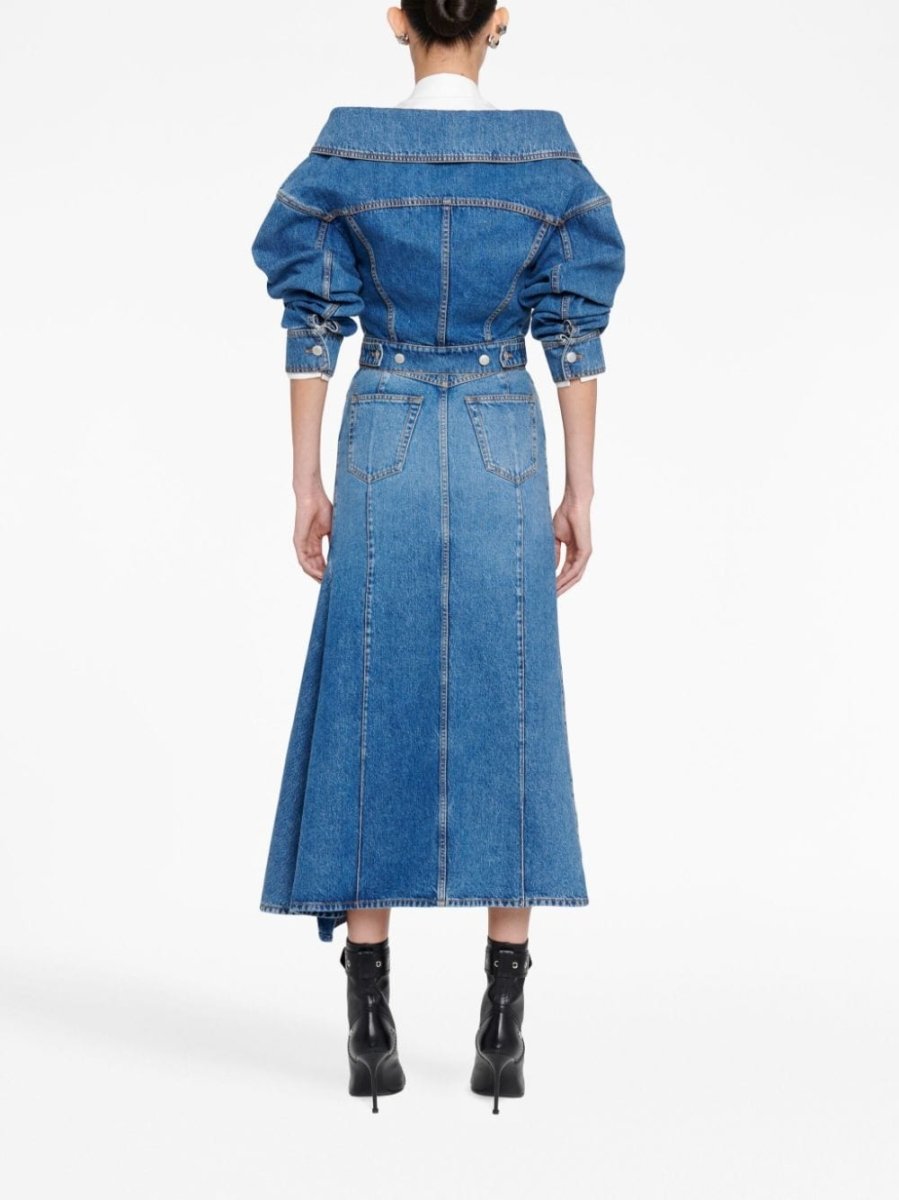 Alexander McQueen denim midi skirt - mondo moda griffe