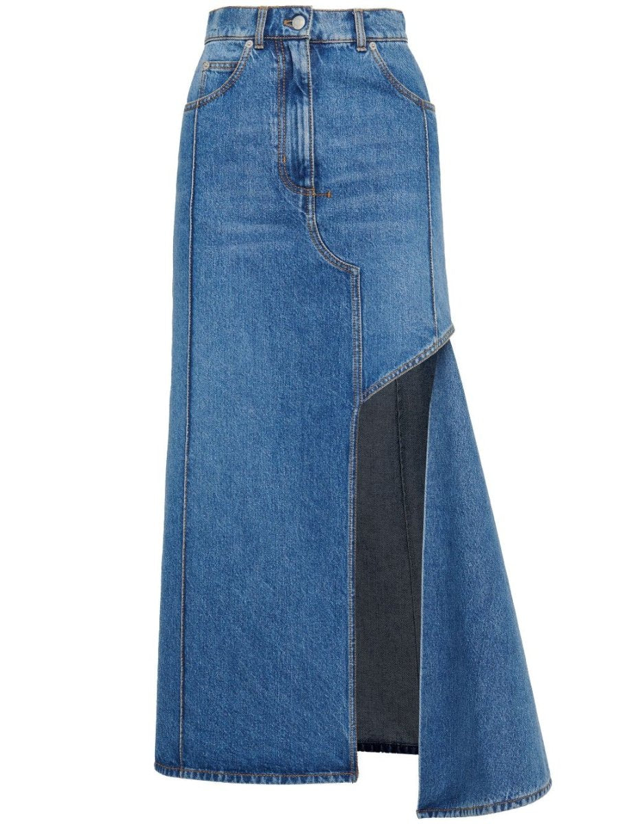 Alexander McQueen denim midi skirt - mondo moda griffe