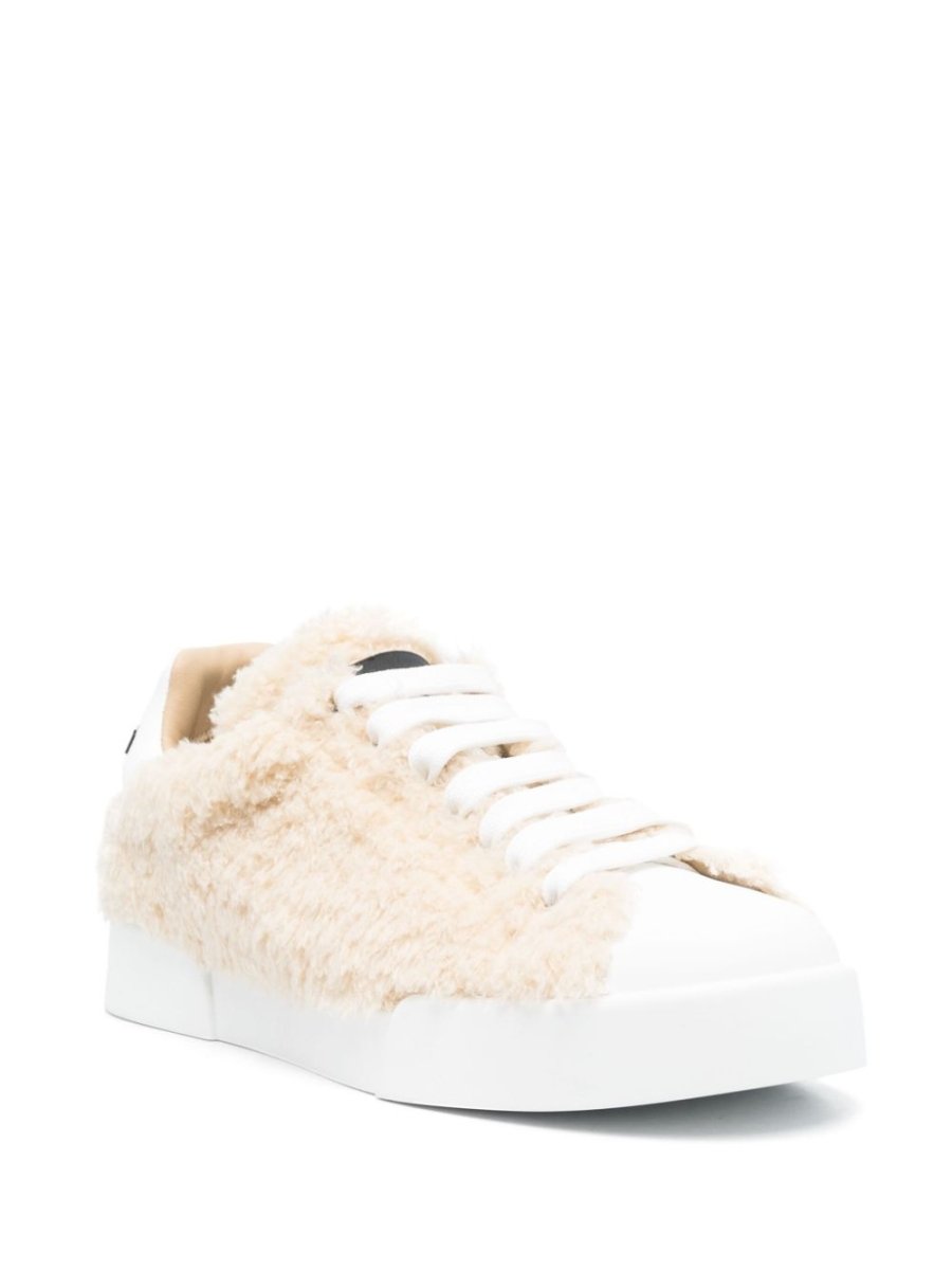 Dolce & Gabbana leather sneakers with embossed logo - mondo moda griffe