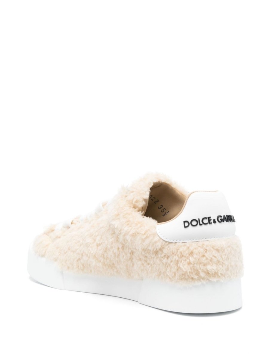 Dolce & Gabbana leather sneakers with embossed logo - mondo moda griffe