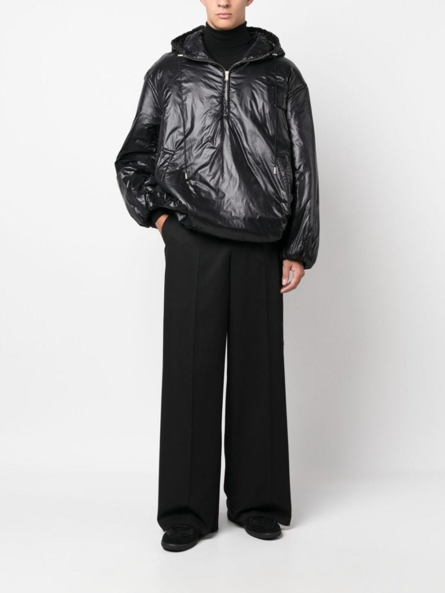 Saint Laurent Cassandre logo - embossed hooded raincoat - mondo moda griffe