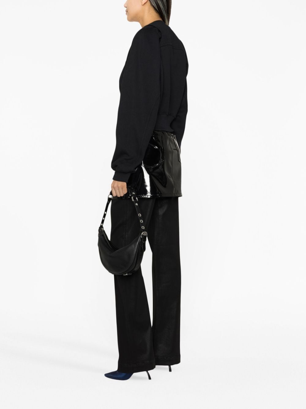 Off White Printed Crop Sweatshirt - mondo moda griffe