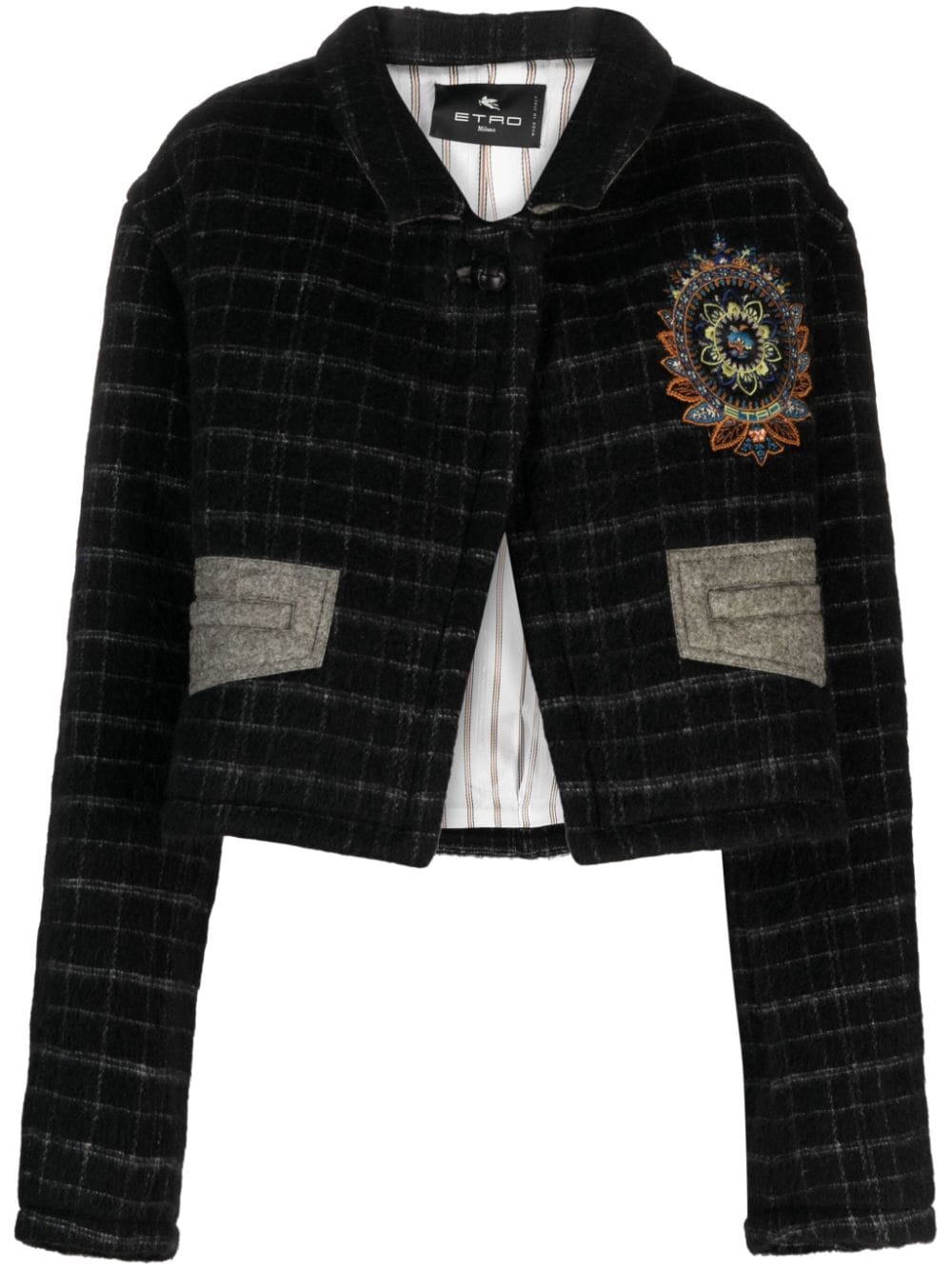 Etro Checked crop jacket - mondo moda griffe